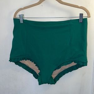 Kortni Jeane All Ruffled Up Bottoms dark green